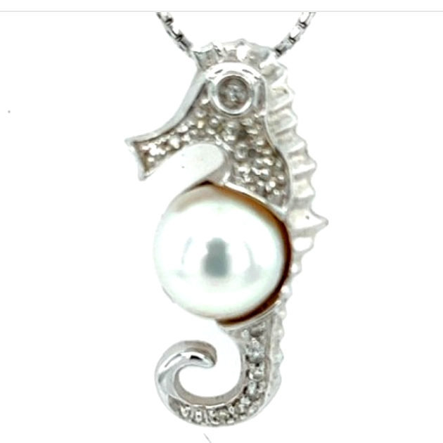 14k Diamond Seahorse 14k Chain Necklace Seahorse S